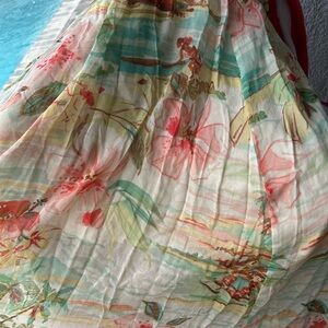 Tommy Bahama Floral Maxi Skirt - Coral and Mint